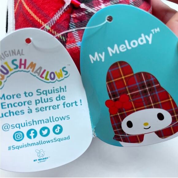 NEW My Melody Squishmallow christmans Sanrio  PlushToy 8 inches - Picture 7 of 8
